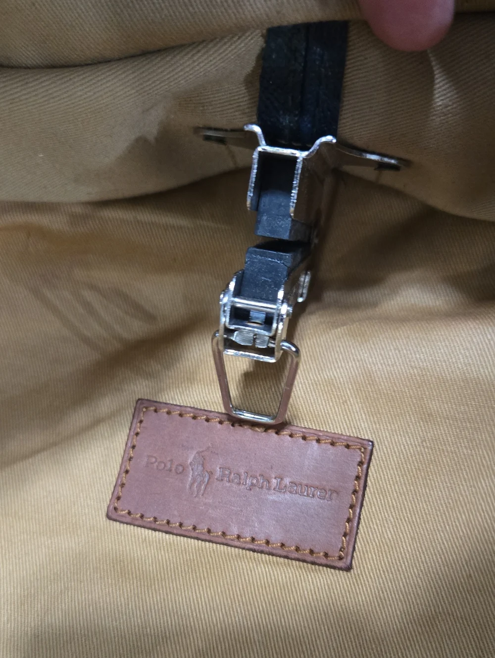 Vintage Polo Ralph Lauren Blackwatch Plaid Garment Bag COMPLETE Hook Strap Brush
